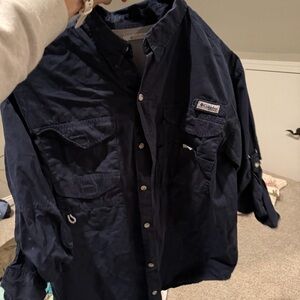 Columbia Men's Dark Blue Shirt Jacket
